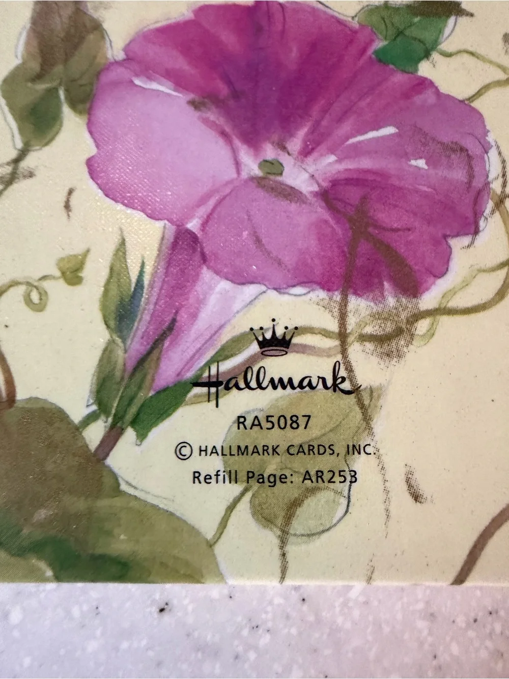 Vintage NEW Hallmark Refillable Address Book Morning Glory Flowers Made in USA